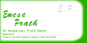 emese prath business card